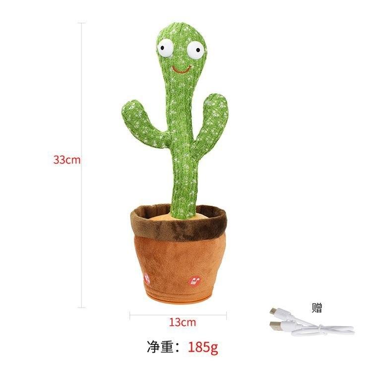 Talking Cactus for Kids Baby Dancing Wriggle Sing Recording Repeat What You Say (Green)
