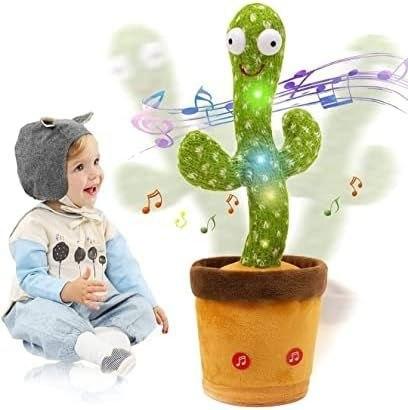 Talking Cactus for Kids Baby Dancing Wriggle Sing Recording Repeat What You Say (Green)